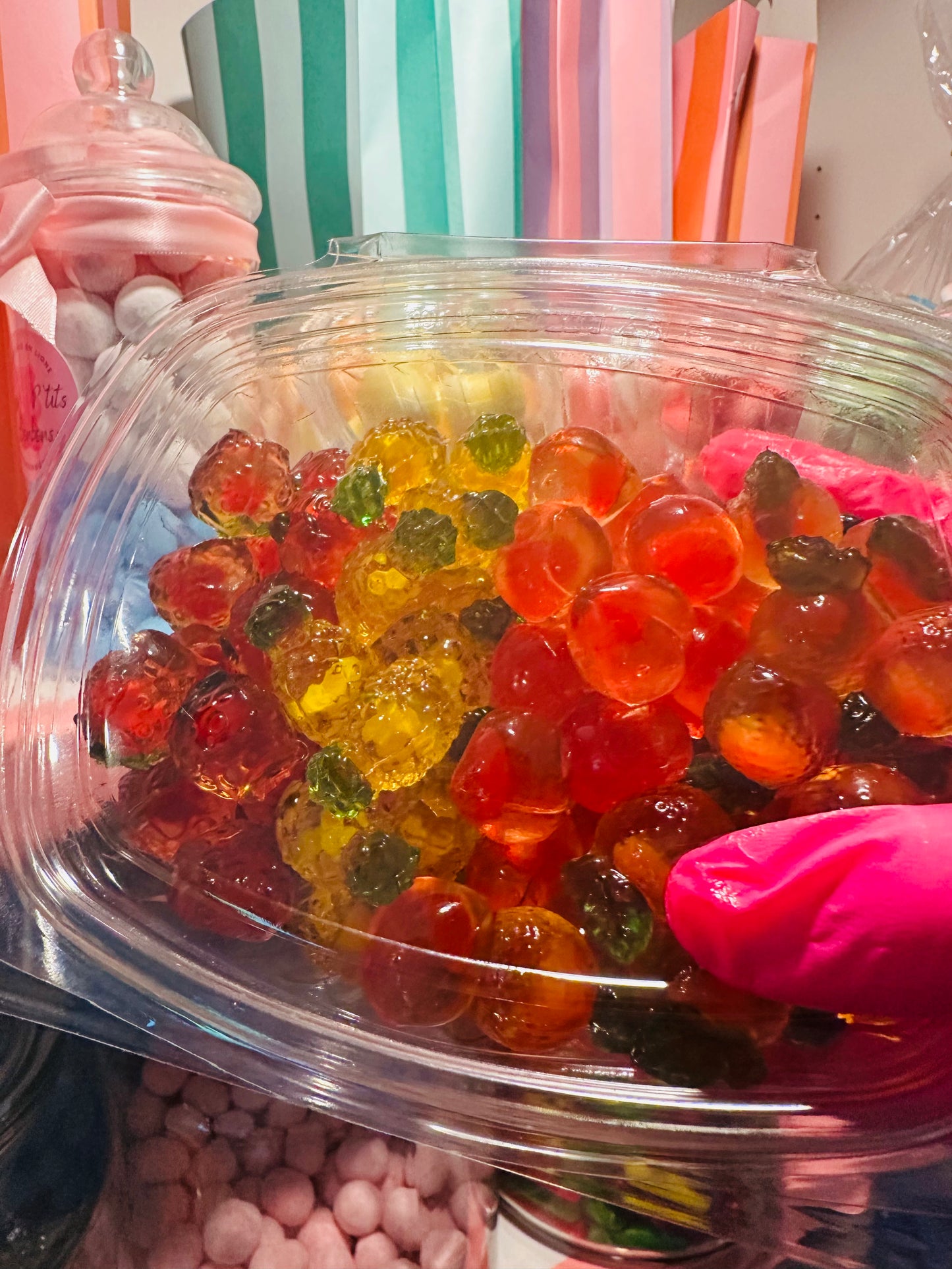 🍓 Barquette de bonbons 3D fruits – 400g de gourmandise fruitée